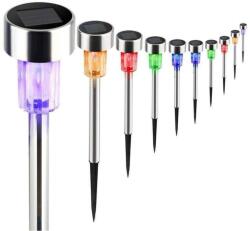 EDCO 10 db-os Napelemes inox kerti RGB LED lámpa, 36 cm (871125212676)