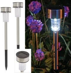 ProGarden Napelemes inox kerti LED lámpa, 36 cm, hideg fehér, 1 db (DX9300990)