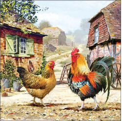 Ambiente Rooster ranch papírszalvéta 33x33cm, 20db-os (13319665)