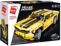 Qman 54006 - Sárga klasszikus sportautó - 100% technic-kompatibilis építőjáték