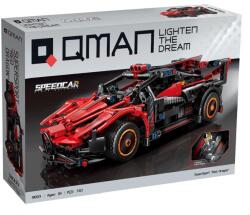 Qman 91003 - Vörös Sárkány sportautó - 100% technic-kompatibilis építőjáték - epitojatek