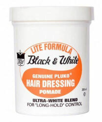 Black & White Hair Dressing Pomade Lite - olajbázisú, könnyű tartás, magas fény, kókusz illat 200 g (bw-hdp-lite)