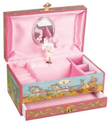 Goki Cutie muzicala, cu unicorn, pentru fetite, 19.3 x 11 x 9.8 cm, de lemn, Goki Instrument muzical de jucarie