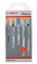 Bosch 15 darabos T-szárú szúrófűrészlap-készlet különféle anyagokhoz - 2607011438 (2607011438)