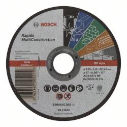 Bosch Egyenes vágótárcsa Rapido Multi Construction ACS 60 V BF, 125 mm, 1, 0 mm (2608602385)