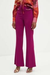 Twinset nadrág női, lila, magas derekú trapéz, 242TP2083 - lila 40