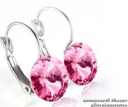 Saját készítésű ékszer Swarovski RIVOLI FRANCIAKAPCSOS FÜLBEVALÓ - 12mm-es KRISTÁLLYAL