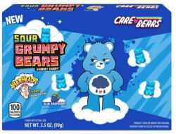 Warheads Sour Grumpy Bears Blue Raspberry málna ízű savanyú gumicukor 99g - delfinbuvar
