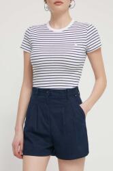 Tommy Jeans rövidnadrág női, sötétkék, sima, magas derekú, DW0DW17775 - sötétkék 30