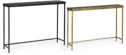 Bizzotto Set 2 console otel negru auriu sticla Yamir 97x22x69 cm; 107x26x79 cm (0746845)
