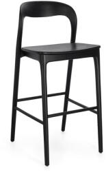 Bizzotto Scaun bar lemn negru Miley 48x51.5x102 cm (0747199)