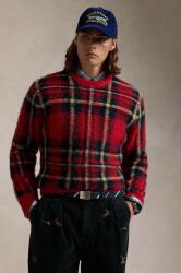 Ralph Lauren gyapjú pulóver meleg, férfi, piros, 710949292 - piros XL