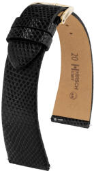 Hirsch Curea din piele Hirsch Lizard M 01866150-1, negru, piele de șopârlă 14 mm