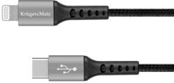 Krüger&Matz C típusú USB kábel - Lightning C94 MFi 1m fekete Kruger&Matz