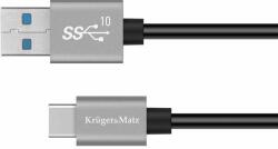 Krüger&Matz Kábel USB - USB typ C 10Gbps 1m čierny Kruger&Matz Basic