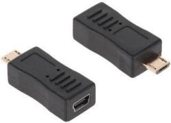 Cabletech Csökkentő aljzat USB mini - tűs USB micro