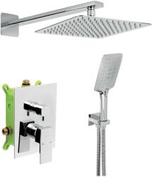 FERRO Nobless Edge - Set de duș cu baterie încastrată, corp de montaj, 25 cm, 3 jeturi, crom SADA36051R, 0 (SADA36051R,0)