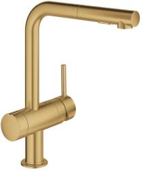 GROHE Minta - Baterie chiuvetă cu duș extensibil, Brushed Cool Sunrise 31558GN0 (31558GN0)