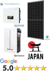 Sofar 8 kWp napelem + 10 kWó akkumulátor, Japán 30 év garanciás Leapton napelem, 5.0 csillagos telepítési értékelés