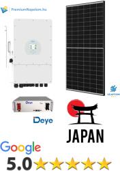Deye 8 kWp napelem + 10 kWó akkumulátor, Japán 30 év garanciás Aiko napelem, 5.0 csillagos telepítési értékelés