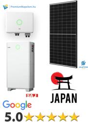 SAJ 5 kWp napelem + hibird inverter akkumulátor nélkül, Japán 30 év garanciás Aiko napelem, 5.0 csillagos telepítési értékelés
