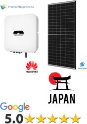 Huawei 8 kWp napelem rendszer, hibrid inverter, Japán 30 év garanciás Aiko napelem, 5.0 csillagos telepítési értékelés