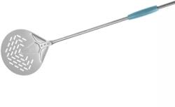 GI METAL Perforált Rozsdamentes, kerek, kicsi pizza lapát 23 cm 75 cm nyél (IE-23F/75)