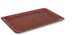 Hendi AmerBox 507018 Woodform csúszásgátló tálca - 430 × 610 mm, mahagóni színű (507018)