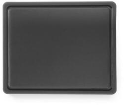 Hendi 826171 HDPE vágódeszka - 325 × 265 × 12 mm, fekete (826171)