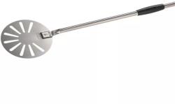 GI METAL Perforált Rozsdamentes kerek kicsi pizza lapát 20 cm 120 cm nyél (R-20F/120)