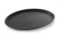 Hendi 508831 ovális, csúszásgátló poliészter tálca - 735 × 600 mm, fekete (508831)