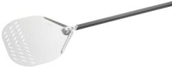 GI METAL Aluminium perforált pizza lapát 32x32 cm, 120 cm nyél (AF-32RF/120)