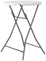 HENDI AmerBox 810958 összecsukható bárasztal - Ø 800 × 1100 mm, fehér (810958)