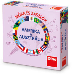 Dino Móka és zászlók - Amerika és Ausztrália