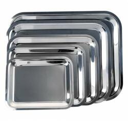  Tálca szögletes rozsdamentes acél krómozott 45 x 35, 5 cm (1605SIS005) - fotoland