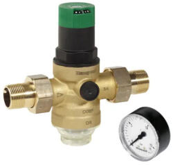 HONEYWELL D06F állítható nyomáscsökkentő szelep hálózati vízre nyomásmérővel, 3/4" (D06F-3-4AM)