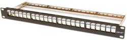 Lexi-NET 19"-os LEXI-Net 24 portos moduláris patch panel, fekete (PATCHP24PNEOU/F)