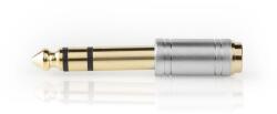 Nedis CAGC23930ME- Sztereó audio adapter| 6, 35 mm-es férfi | 3, 5 mm-es aljzat | aranyozott | egyenes | fém | ezüst | 1 db (CAGC23930ME)