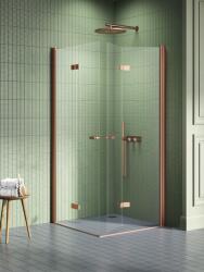 NEW TRENDY New Soleo Copper Brushed cabină de duș 90x80 cm dreptunghiular cupru periat/sticlă transparentă K-2084 (K2084)