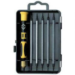C.K Elektronika- és finommechanika Cserélhető penge készlet 7 részes C. K. Egyeneshornyú, Kereszthornyú Phillips, TORX (T4896)