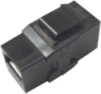 NIKOMAX Toldó, Coupler RJ45-RJ45, CAT6, fekete (NMC-KJUE55C-ST-BK) - cyberdepo