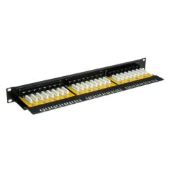 Valueline Patch Panel 19, 24p, CAT6, fekete (26.99.0362-5)