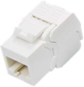 NIKOMAX Keystone betét UTP, CAT5e, RJ45/8P8C, T568A/B, 180°-os, szerszám nélkül szerelhető, fehér (NMC-KJUD2-ET-WT)