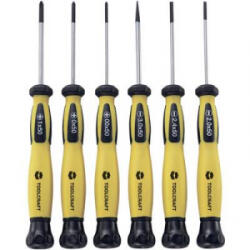 TOOLCRAFT ESD csavarhúzó készlet, egyenes pengéjű és PH kereszethornyú csillag csavarokhoz 6db Toolcraft 814609