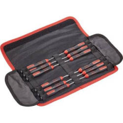 TOOLCRAFT Precíziós finommechanikai, elektronikai, modellező csavarhúzó készlet, 12 részes, Toolcraft