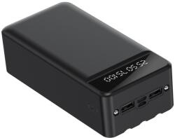 XO PR164 power bank 30000 mAh (Fekete) - Lightning, Micro, USB-C kábelek