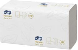 Tork "Premium Interfolded" H2 rendszerű hajtogatott kéztörlő, extra fehér (49576)