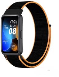 Mybandz 33514 TÉPŐZÁRAS SZÖVET ÓRASZÍJ/NARANCS-FEKETE HUAWEI BAND 8 (33514) - pcx