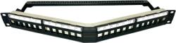 NIKOMAX Patch panel STP, Keystone, 24 portos, 1U, döntött/hajlított NMC-RP24S-BLANK-AG-1U-BK (NMC-RP24S-BLANK-AG-1U-BK)