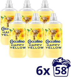 Coccolino Happy Yellow öblítőkoncentrátum (6x1450 ml) + AJÁNDÉK szárítókendő